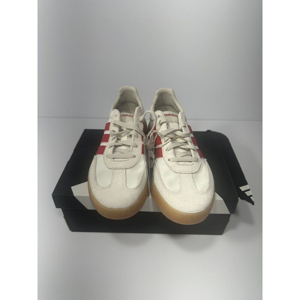 Adidas Barreda Decode J Youth 4.5 White Red Gum Sneakers JQ8855 New Box